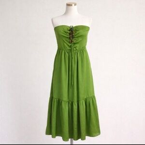 STATE Strapless Green Dress